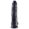 King Cock 10 herés dildó (25 cm, fekete)
