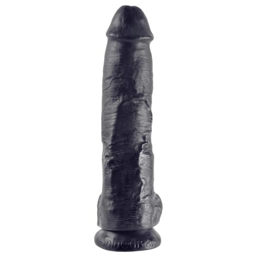 King Cock 10 herés dildó (25 cm, fekete)