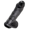 King Cock 10 herés dildó (25 cm, fekete)