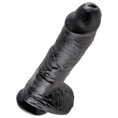 King Cock 10 herés dildó (25 cm, fekete)