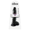 King Cock 10 herés dildó (25 cm, fekete)