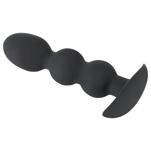 Black Velvets Heavy - 145g-os gömbös anál plug (fekete)