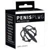 Penisplug - szilikon makk ketrec dilátorral (fekete)