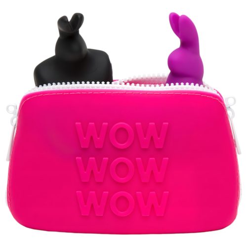 Happyrabbit - szilikon szex-játék tároló neszeszer, kicsi (pink)