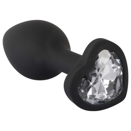 You2Toys Anal Plug - fehér köves anál plug (fekete)