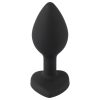 You2Toys Anal Plug - fehér köves anál plug (fekete)