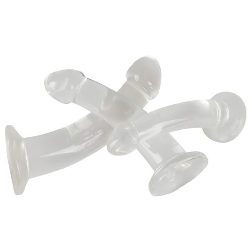 Crystal Clear - makkos anál dildó szett - 3 részes (átlátszó)