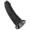 King Cock 9 - tapadótalpas dildó (fekete)
