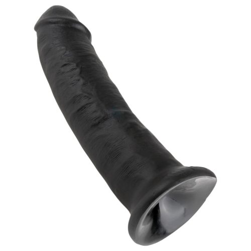 King Cock 9 - tapadótalpas dildó (fekete)