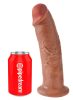 King Cock 10 - nagy tapadókorongos dildó (25cm) - sötét natúr