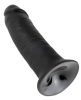 King Cock 10 - tapadókorongos dildó (25cm) - fekete