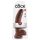 King Cock 9 - nagy tapadókorongos, herés dildó (23cm) - barna