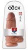 King Cock 9 Chubby - tapadókorongos, dildó (23cm) - sötét natúr