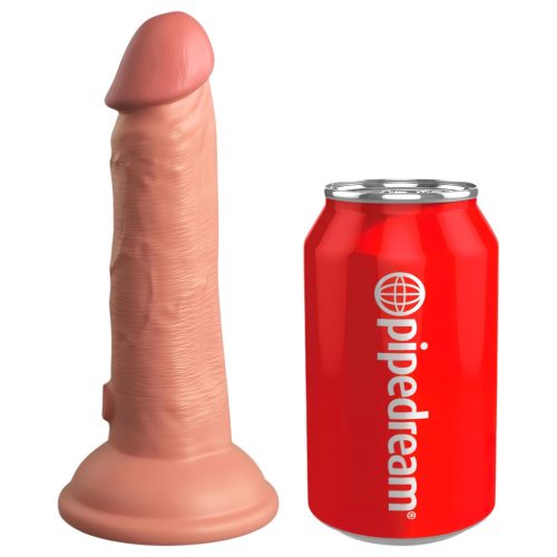 King Cock Elite 6 - tapadókorongos, élethű dildó (15cm) - natúr