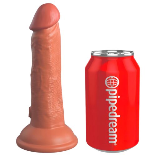 King Cock Elite 6 - tapadókorongos, élethű dildó (15cm) - sötét