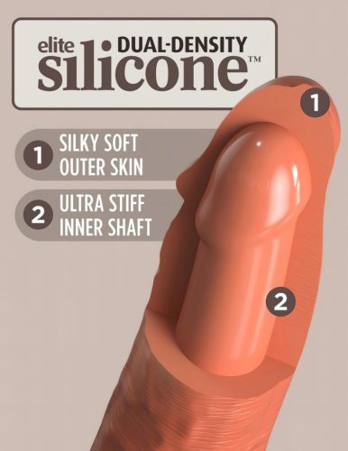 King Cock Elite 6 - tapadókorongos, élethű dildó (15cm) - sötét