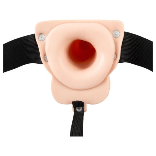 You2Toys Strap-on - üreges, felcsatolható vibrátor (natúr)