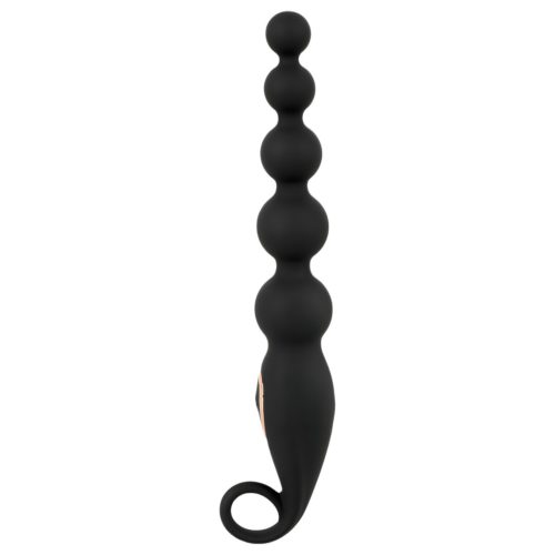 ANOS Anal Beads - gyöngyös anál vibrátor (fekete)