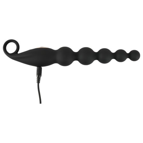 ANOS Anal Beads - gyöngyös anál vibrátor (fekete)
