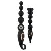 ANOS Anal Beads - gyöngyös anál vibrátor (fekete)
