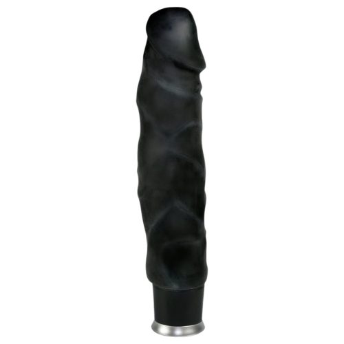 Nature Skin - élethű vibrátor - fekete (22cm)