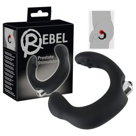 Rebel - íves prosztata vibrátor (fekete)