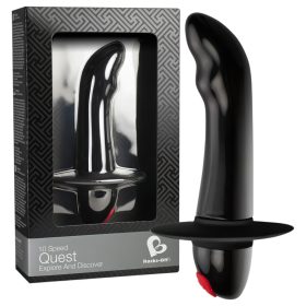 Quest - 10 ritmusú kezdő prosztata vibrátor (fekete)