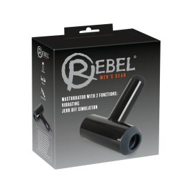   Rebel - akkus, fel-le mozgó, vibráló maszturbátor (fekete)