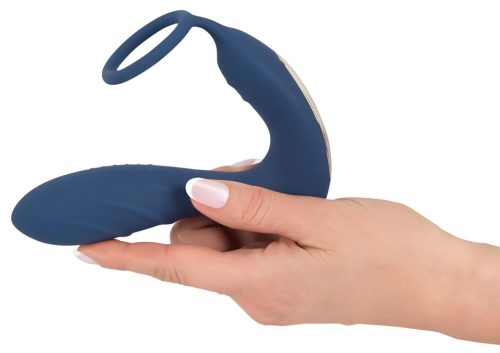 You2Toys Prostate Plug - anál vibrátor péniszgyűrűvel (kék)