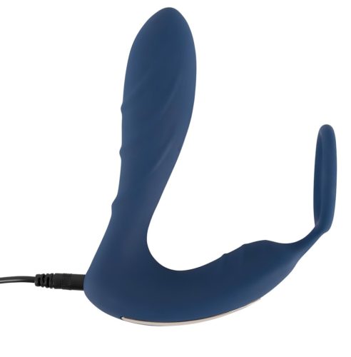 You2Toys Prostate Plug - anál vibrátor péniszgyűrűvel (kék)