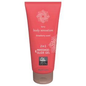   Shiatsu 2in1 Strawberry scent - masszázs síkosító - eper (200ml)