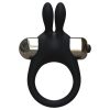 Pulselock Vantr - vibrációs nyuszis péniszgyűrű (fekete) - 30mm