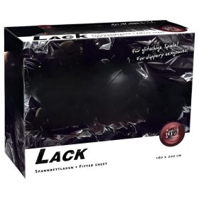 Fetish - lakk lepedő - gumis - 160 × 200 cm (fekete)