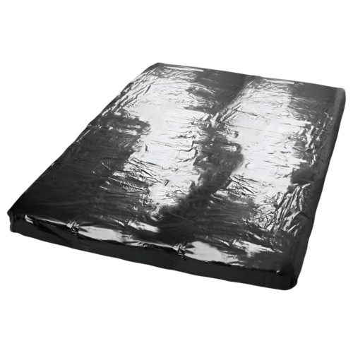 Fetish - lakk lepedő - gumis - 160 × 200 cm (fekete)