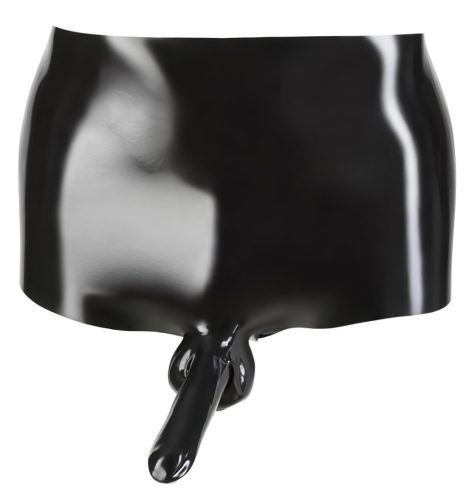LATEX - boxer + péniszköpeny (fekete)