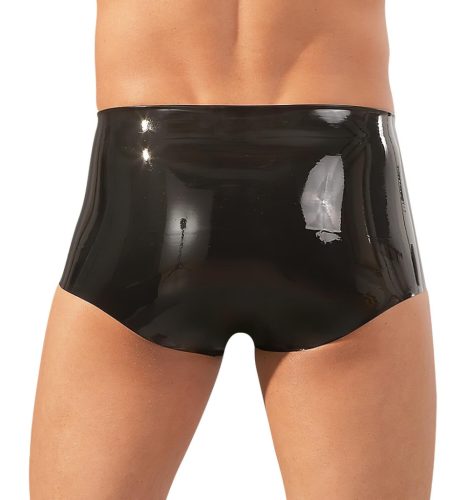 LATEX - boxer + péniszköpeny (fekete)