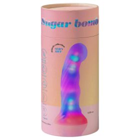   Love to Love Sugar Bomb - világító LED-es szilikon dildó (rózsaszín-sárga) - 16,9 cm