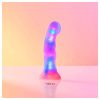 Love to Love Sugar Bomb - világító LED-es szilikon dildó (rózsaszín-sárga) - 16,9 cm