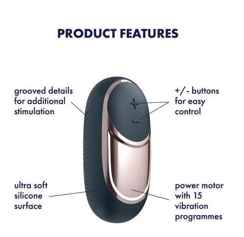 Satisfyer Dark Desire - akkus csikló vibrátor (fekete)