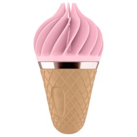   Satisfyer Sweet Treat - akkus, forgó csikló vibrátor (pink-barna)