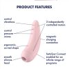Satisfyer Curvy 2+ - okos léghullámos csiklóizgató (pink)