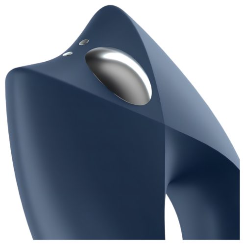 Satisfyer Royal One – App-vezérelt vibrációs péniszgyűrű, férfiaknak (kék)