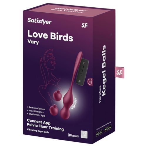 Satisfyer Love Birds Vary - okos, variálható gésagolyó (piros)