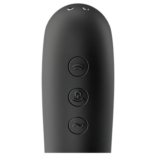 Satisfyer Dual Kiss - akkus hüvelyi és csikló vibrátor (fekete)