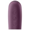 Satisfyer Dual Kiss - 2in1, hüvelyi és csikló vibrátor (lila)