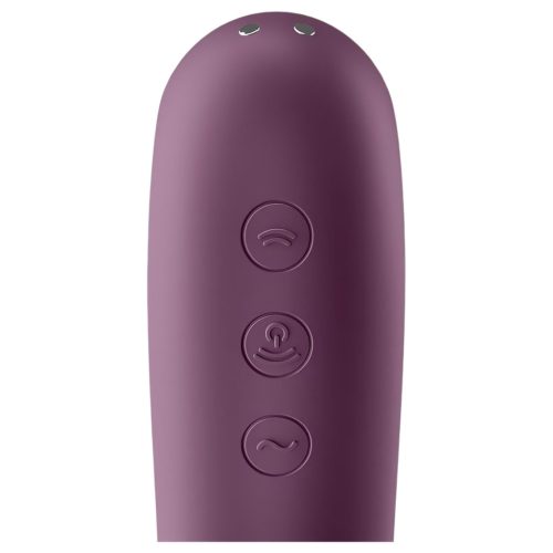 Satisfyer Dual Kiss - 2in1, hüvelyi és csikló vibrátor (lila)