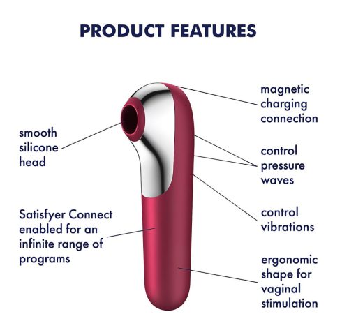 Satisfyer Dual Love - okos hüvelyi és csikló vibrátor (piros)