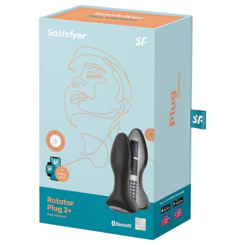 Satisfyer Rotator Plug 2 - gyöngyös anál vibrátor (fekete)