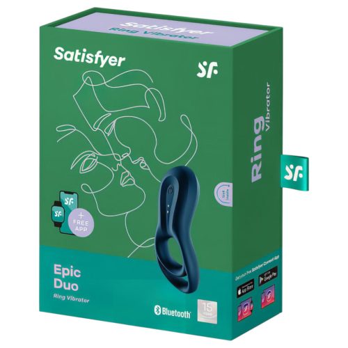 Satisfyer Epic Duo - okos vibrációs péniszgyűrű (fekete)