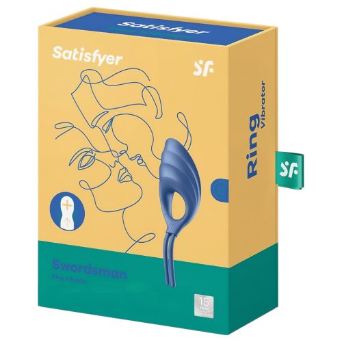 Satisfyer Swordsman - akkus, vibrációs péniszgyűrű (kék)